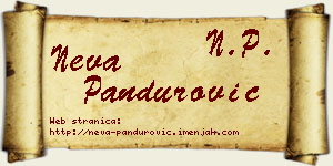 Neva Pandurović vizit kartica